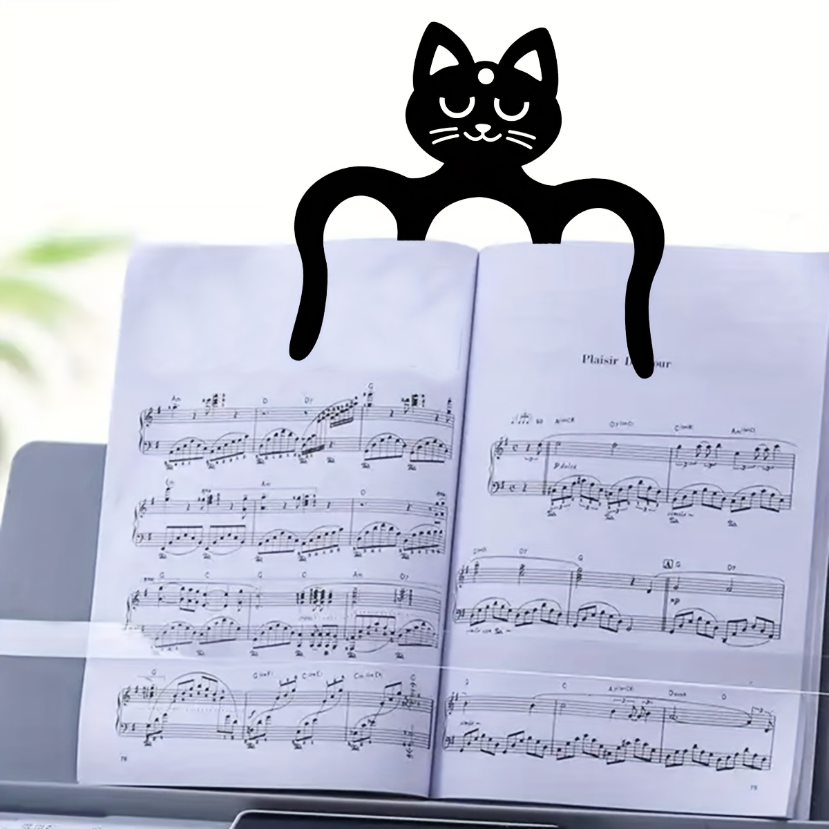 TEMU 1pc Animal-style Acrylic Music Sheet Holder For Piano, Guitar, And Violin - Thickened And Extended, Durable, Convenient And Quick, Holds Sheet