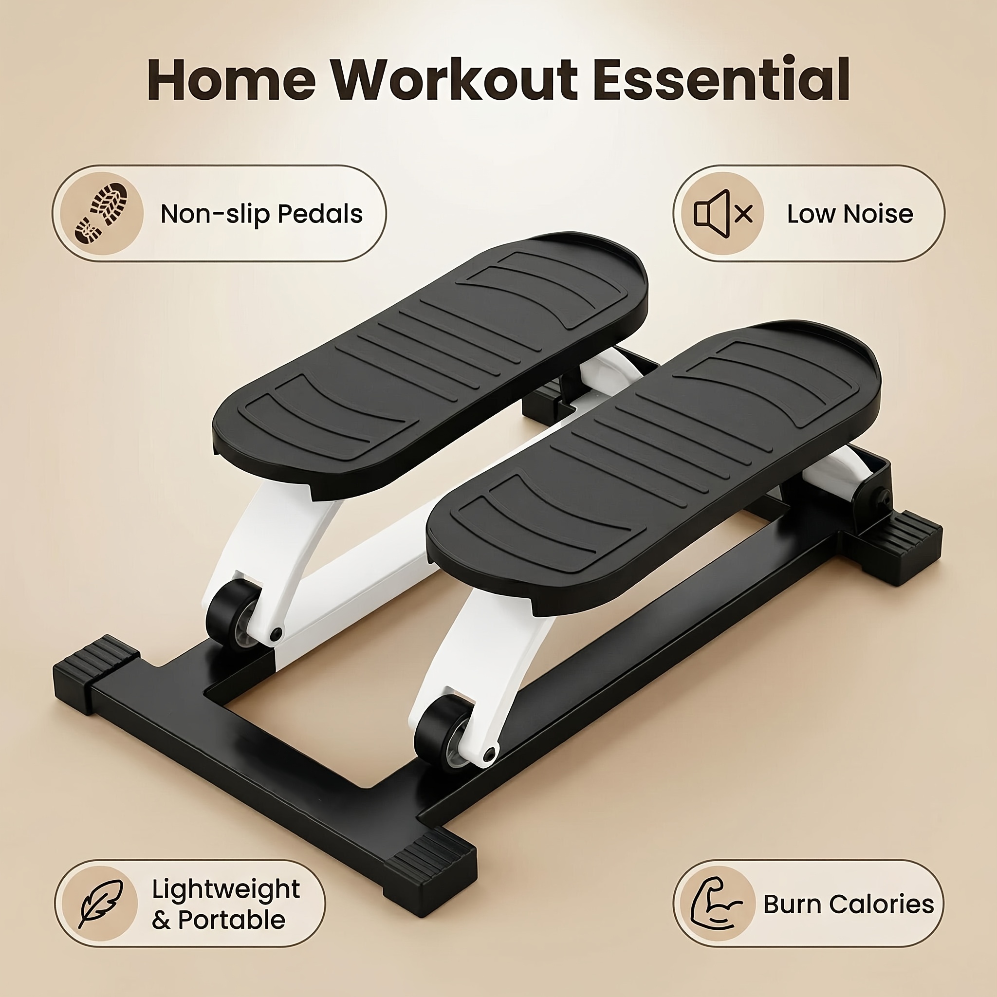 stepper compacto de fitness para el hogar, material resistente, durabilidad  , diseño  , resistente a daños, regalo ideal para    ,    , entrenador de jogging de   impacto para interiores