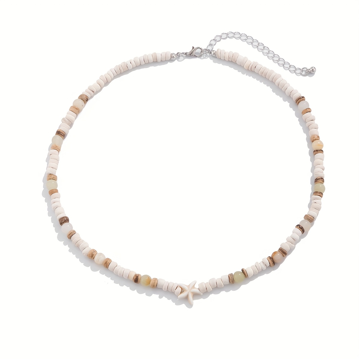 TEMU Collier étoile de mer en coques de , ornements hip-hop pour hommes, chaîne claviculaire haut de gamme et niche