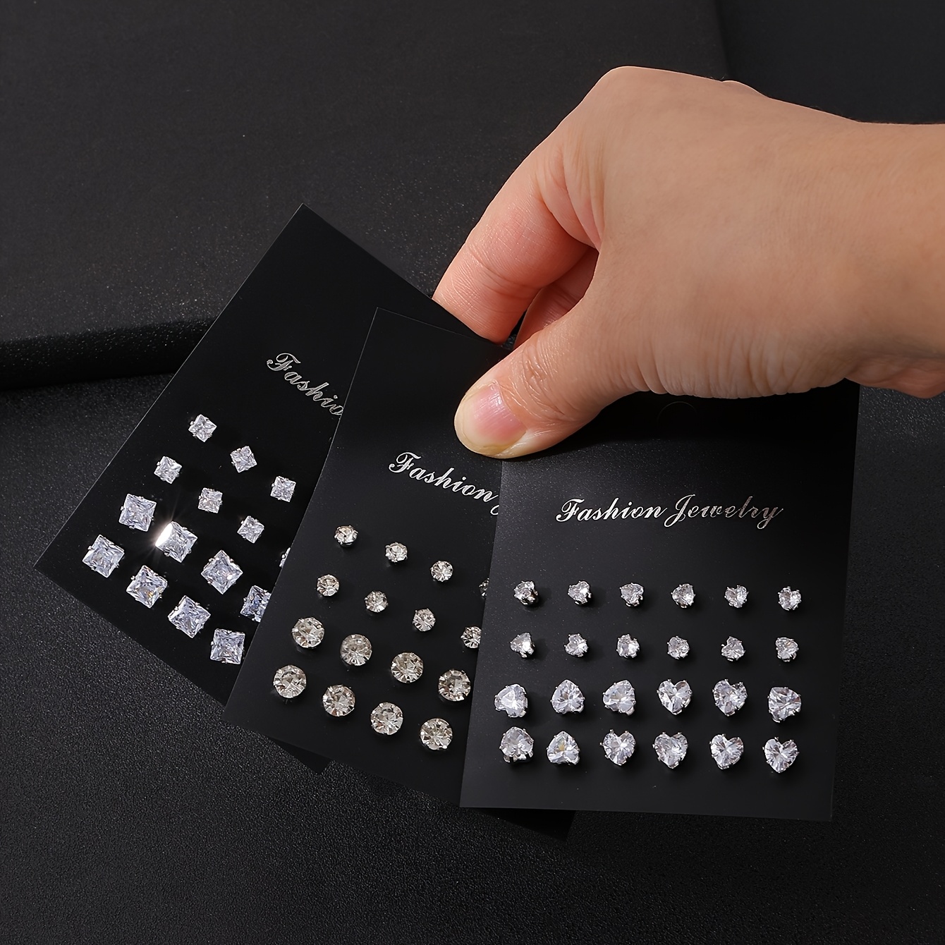 72-24pcs Women's Fashion Geometric Stud Earrings Set