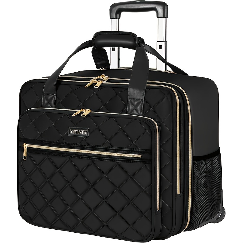 TEMU 17.3 Inch Rolling Laptop Backpack With Wheels For Women - Stylish 40l Capacity, Overnight Computer Bag, Travel, Work, Office, Business, College, And Daily Commutes- Perfect Valentine's Day Gift