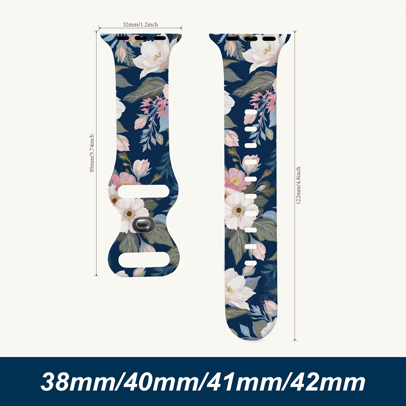Image of Compatible With Series12/11/10/9/8/7/6/5//3/2/1//se Band Unisex 38/40/41/42mm For All Watch Adjustable Size Soft Breathable Durable Material Fashion Print Comfortable New Style