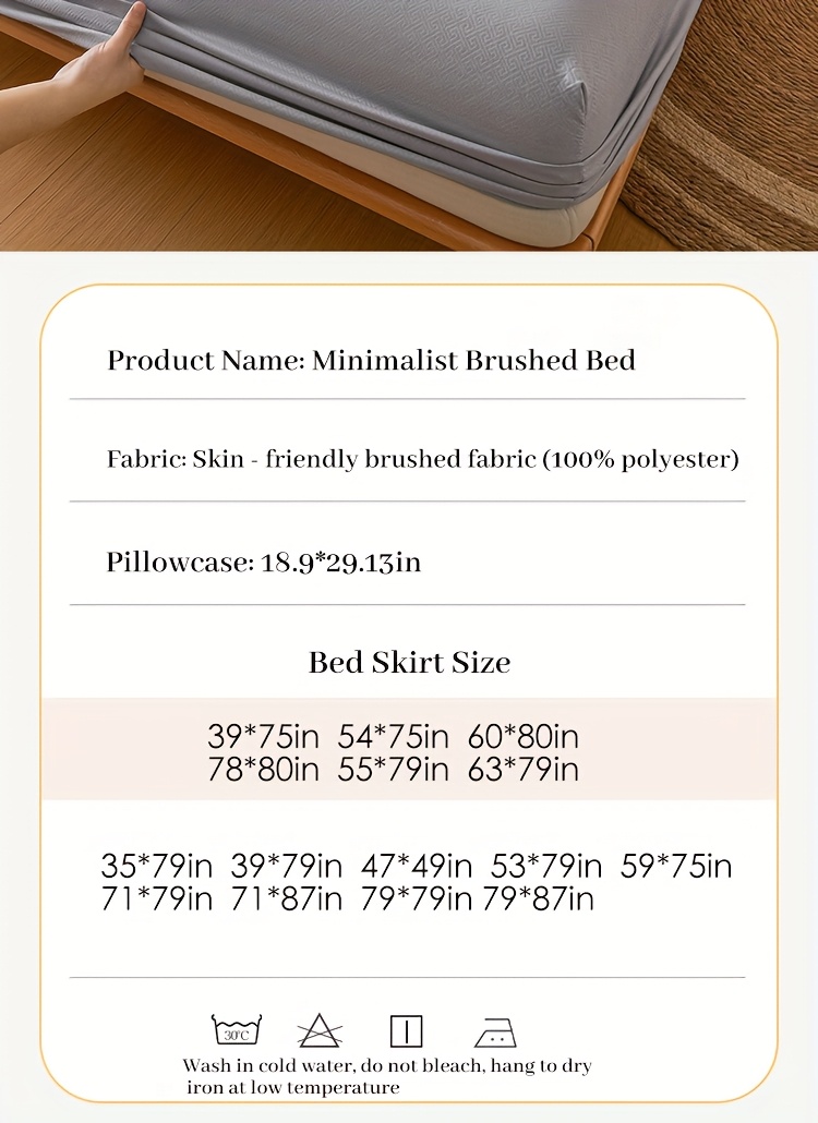 3pcs luxury fitted sheet   fitted sheet two pillowcases pillow inserts not included brushed velvet embossed mattress cover 100 polyester soft and comfortable light beige friendly bedding multi size thickened mattress protector suitable for home   hotel machine washable bed covers thanksgiving gift Product details 17
