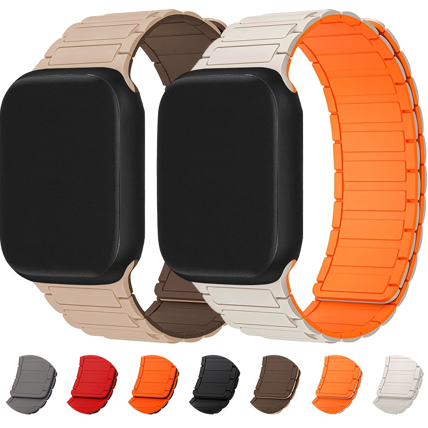Magnetic Bands Compatible with Apple Watch Band 49mm 46mm 45mm 44mm 42mm 41mm 40mm 38mm Women Men, Sport Strap for iWatch Ultra 2 Series 10 9 8 7 6 SE 5 4