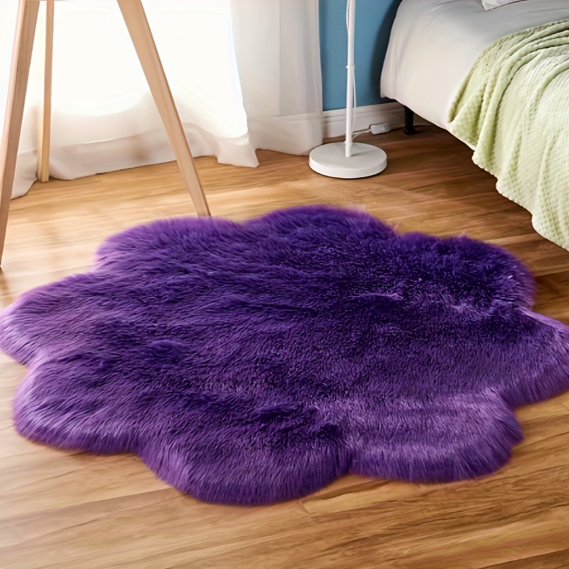 1pc plush plum   carpet   used to   chair in   and living room machine washable plush fluffy decorative carpet is   for christmas decoration multi   space