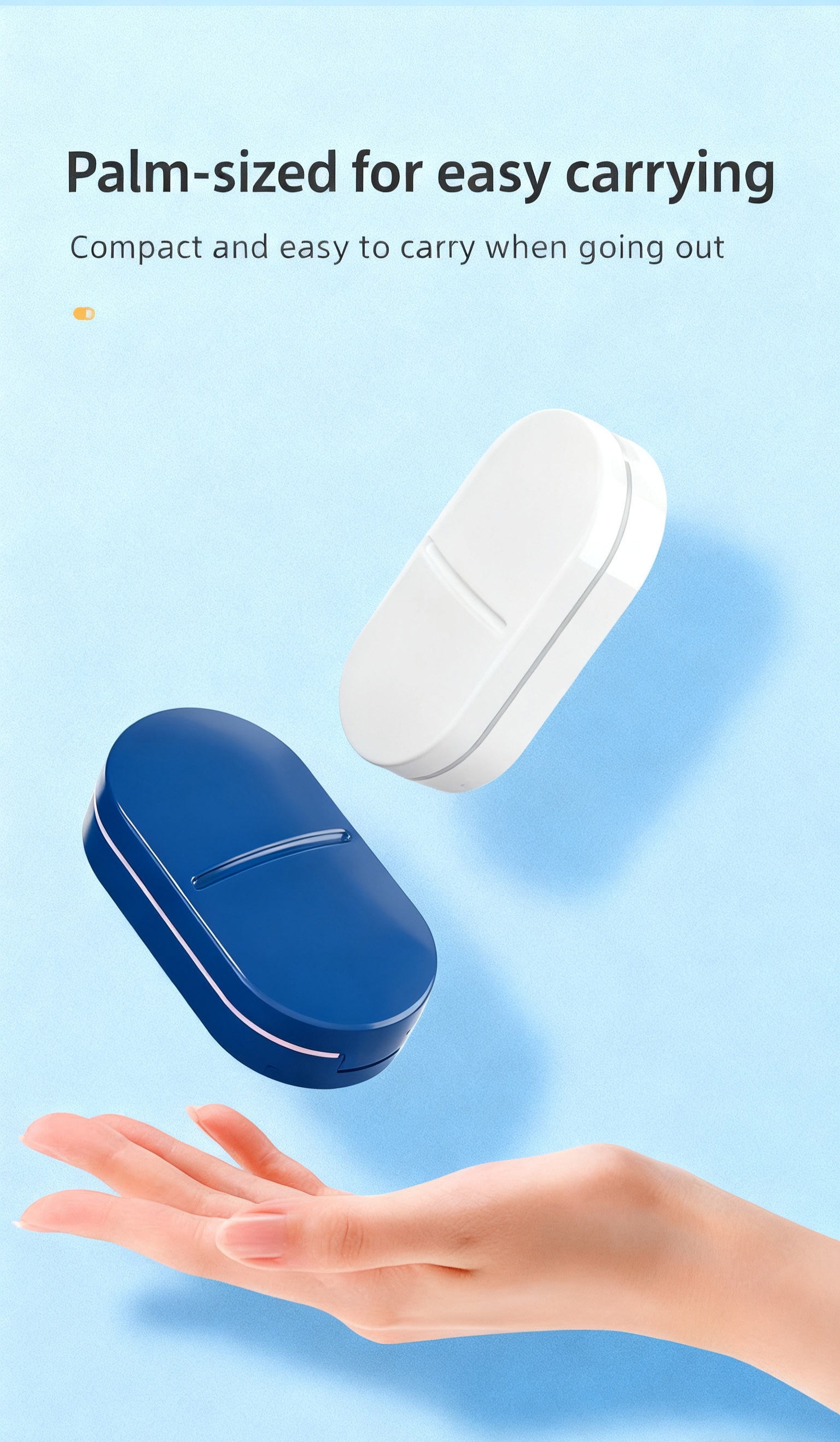 1pc portable 1     precision pill cutter medicine and vitamin tablet splitter and storage box Product details 4