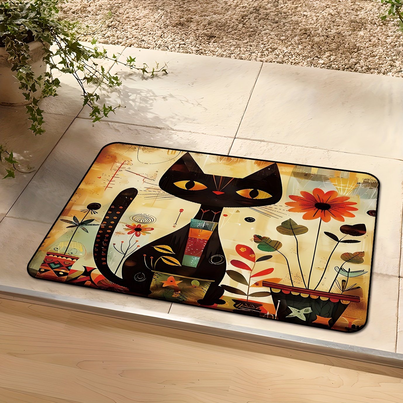 

Stain- Cat And Doormat, -washable, Backing, Rectangular Entrance Mat For And Use, And Mat For Decor, Kitchen, , Bedroom -