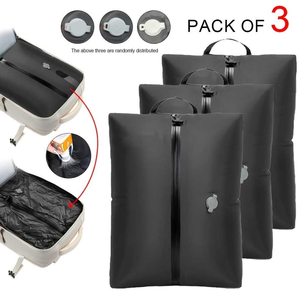 TEMU Luggage Organizer Bag, 2/3pcs Large Capacity Vacuum Compression Bags Bags Travel Packing Bag Saving 50% Space, Protecting Clothes And Organizing