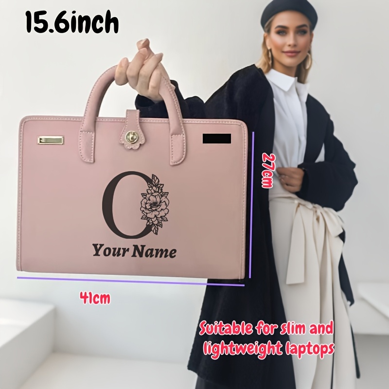 Customized Pink Fully Openable Laptop Bag, 180° Design