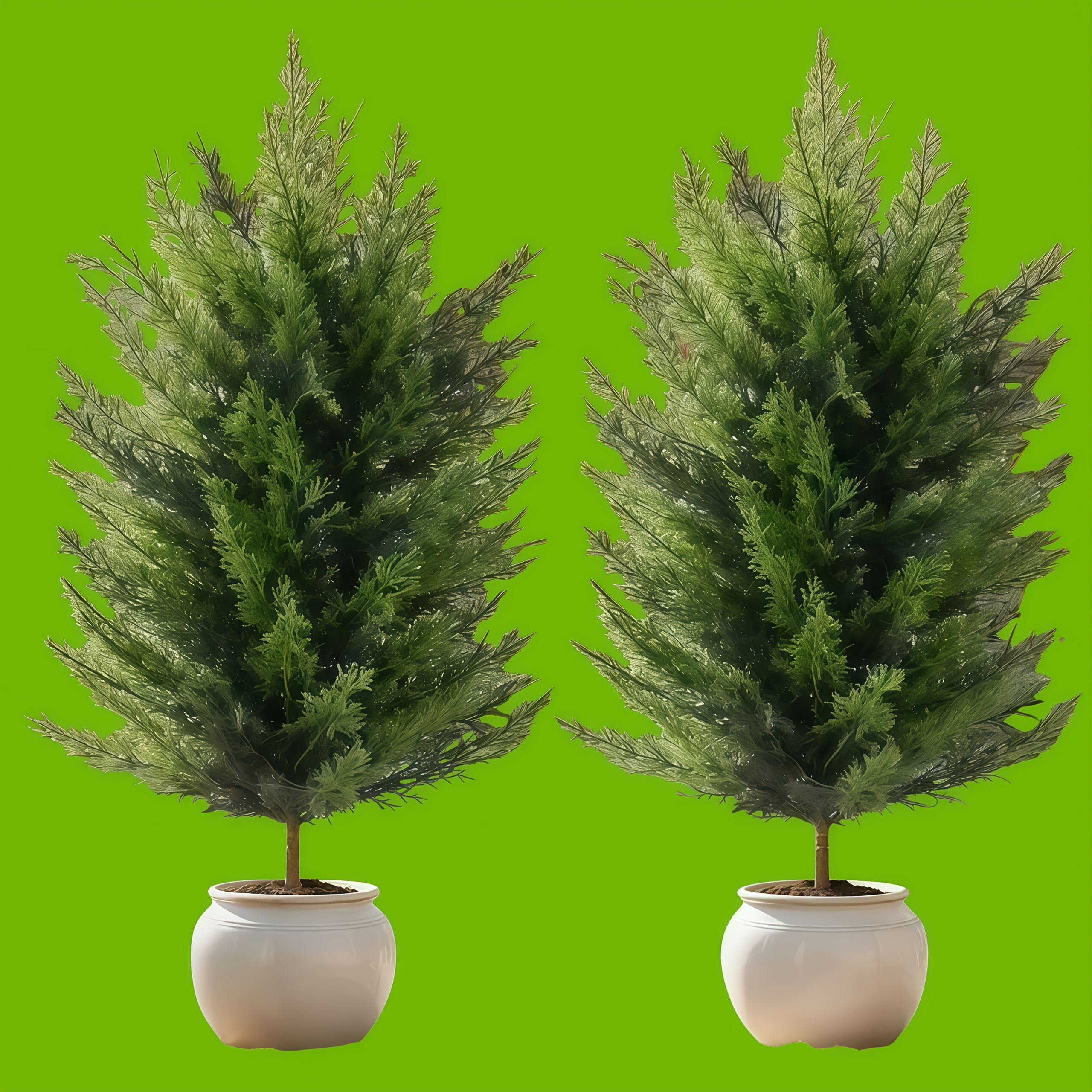 2pcs Extra Large Artificial Pine Tree - Realistic Faux Tree with Ground Stake Base, All-Season Indoor/Outdoor Christmas Tree for Garden, Patio