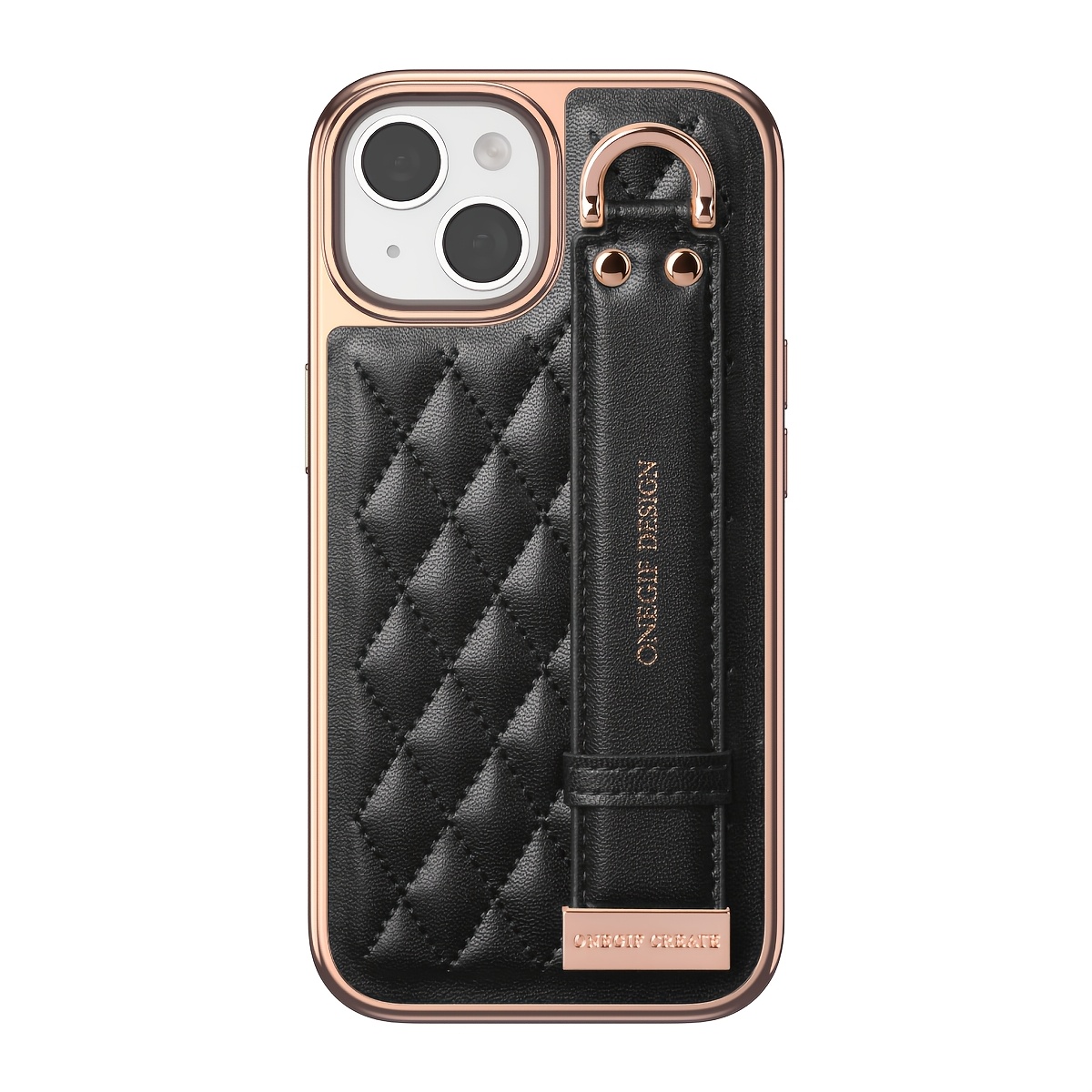 TEMU Phone Case - Mobile Phone Case Made Of Microfiber Faux Leather, Featuring A Microfiber Lining And A Wrist Strap Holder, Suitable For Iphone 15,