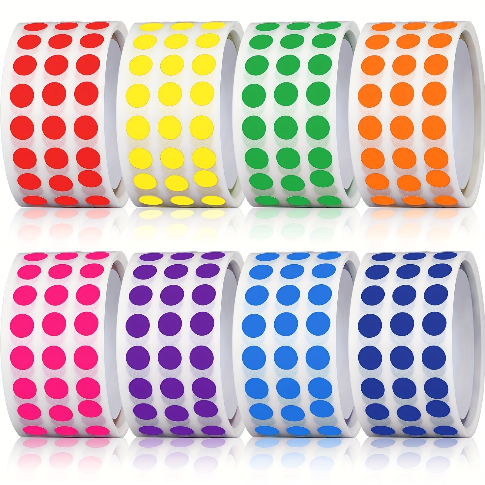 

8000pcs 1/4 Inch Round Color Coding Labels, Dot Stickers, Adhesive Colored Circle Stickers