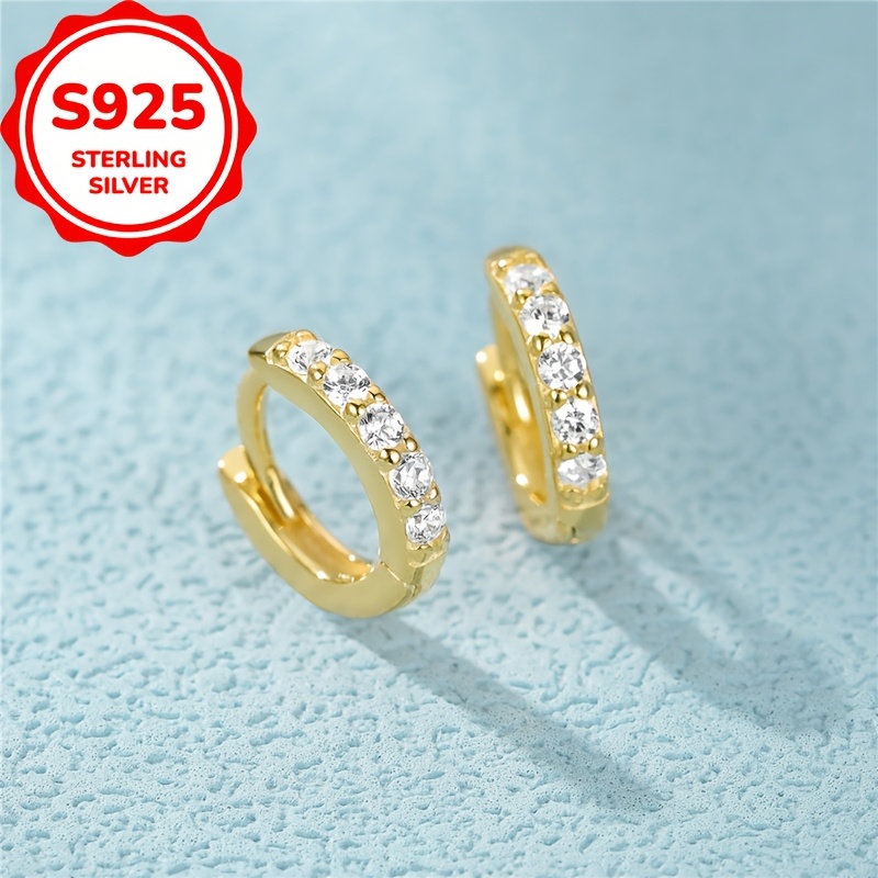S925 Sterling Silver Vintage Round Ear Clips for Women