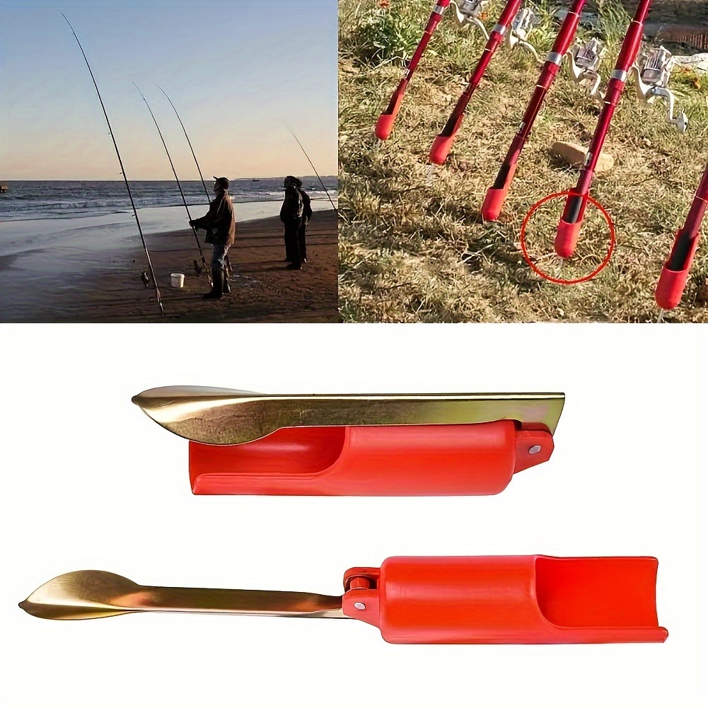 folding fishing rod holder 1pc foldable metal plastic outdoor fishing rod pole holder