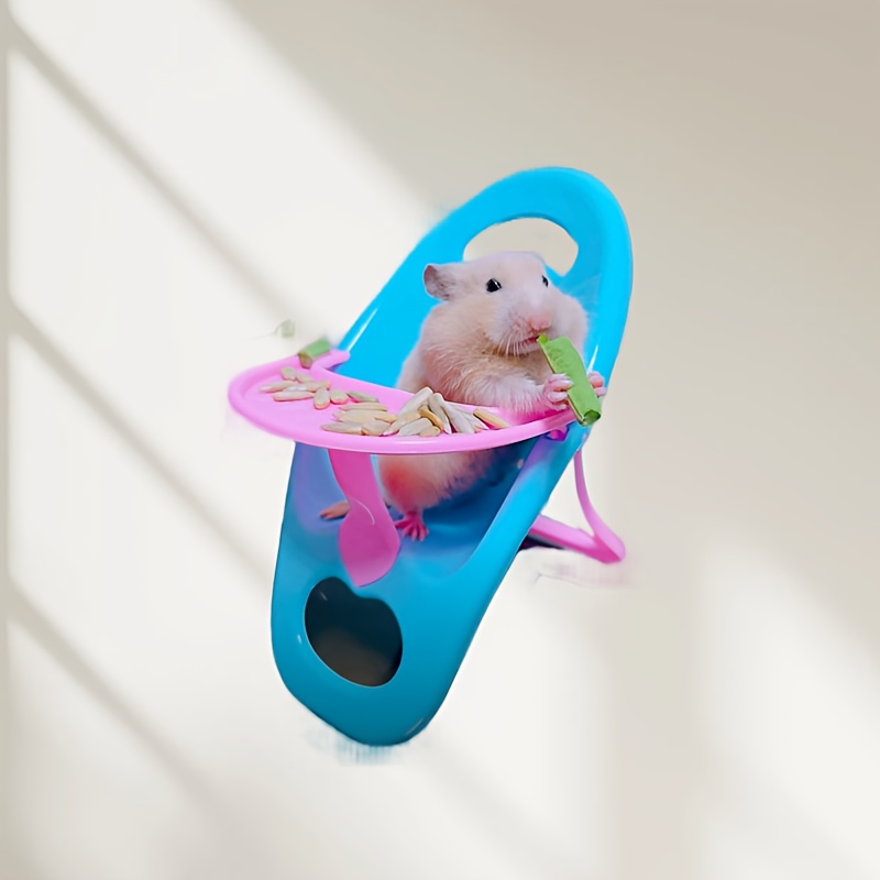 Sedia Da Pranzo Per Criceti Con Vassoio E Area Relax – Accessorio Decorativo In ABS Per Porcellini D'India, Ricci, Topi E Roditori, Facile Da Pulire