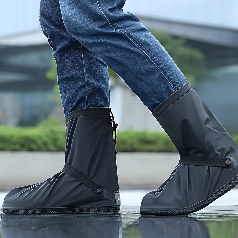 

High-slip Resistance Waterproof Shoe Covers For Men & Women - Durable Pvc Rain Boot Protectors, 1 Pair Rain Shoe Cover Waterproof Shoes For Men