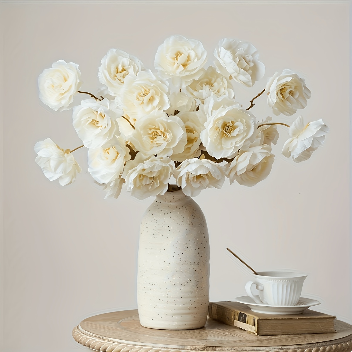 TEMU 4pcs Set - Elegant Artificial Peony Flowers, Very Suitable For Home Decoration And Vase Filling, Ideal For Weddings, Festivals, Valentine's Day,