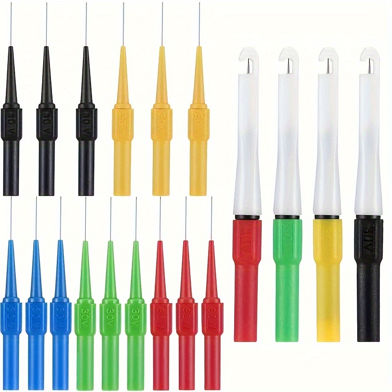 

19-piece Portable Insulation Test Probe Kit - Multifunctional, Reusable 0.7mm Needle For Cars, Homes, Boats & Ac Systems - Durable Stainless Steel & Copper Construction