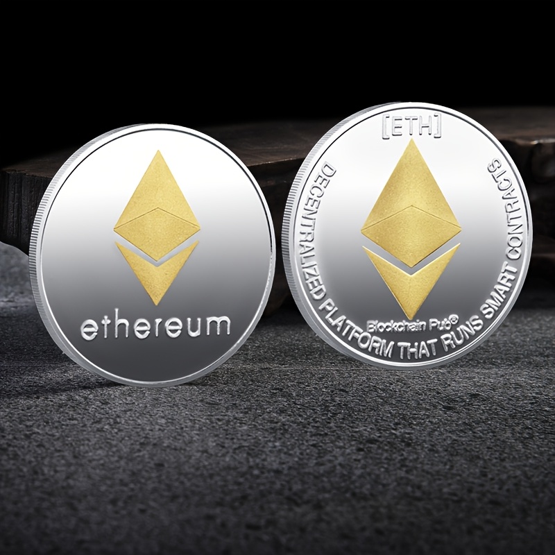 Ethereum Coin Souvenir Silver Plated Collectible