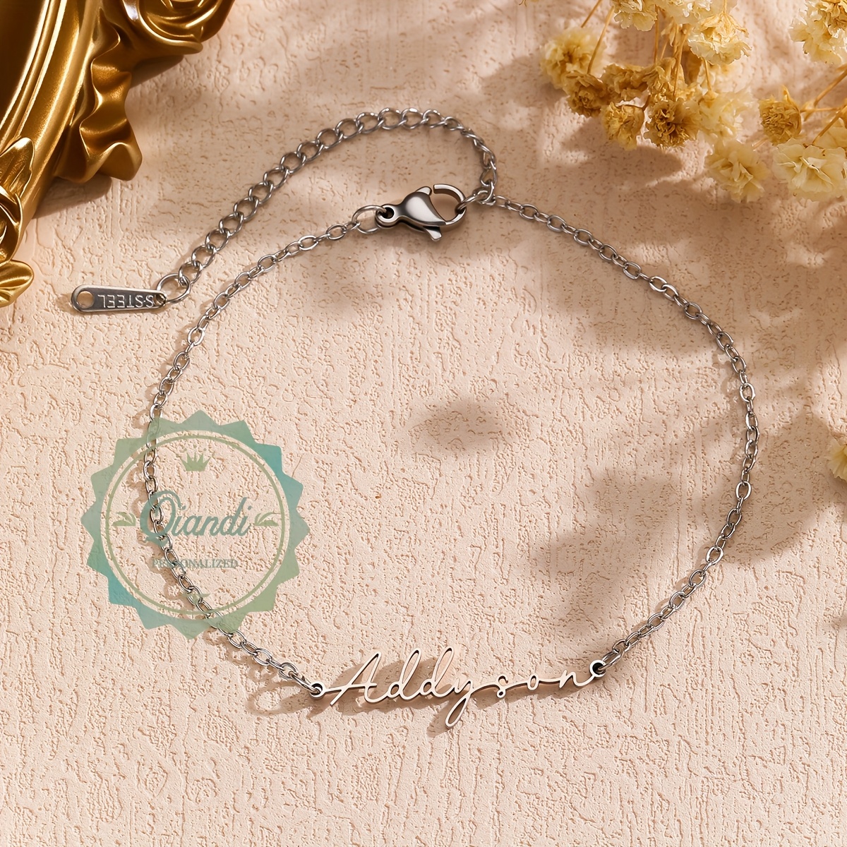 Custom Addyson Bracelet, Personalized Stainless Steel Gift