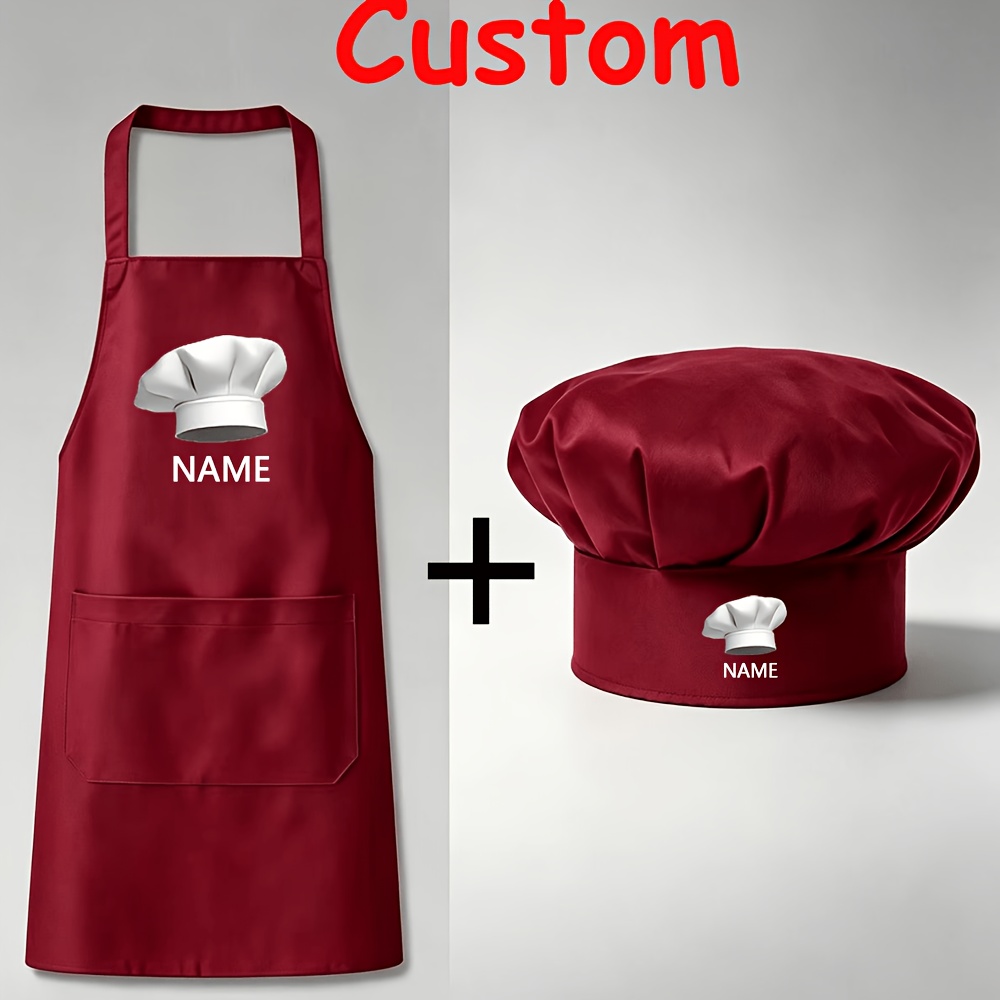 TEMU Nomi o Parole Personalizzabili. da Chef e Grembiuli Personalizzati Disponibili, Adatti sia per che per Donne. Abbigliamento da Cucina per Adulti