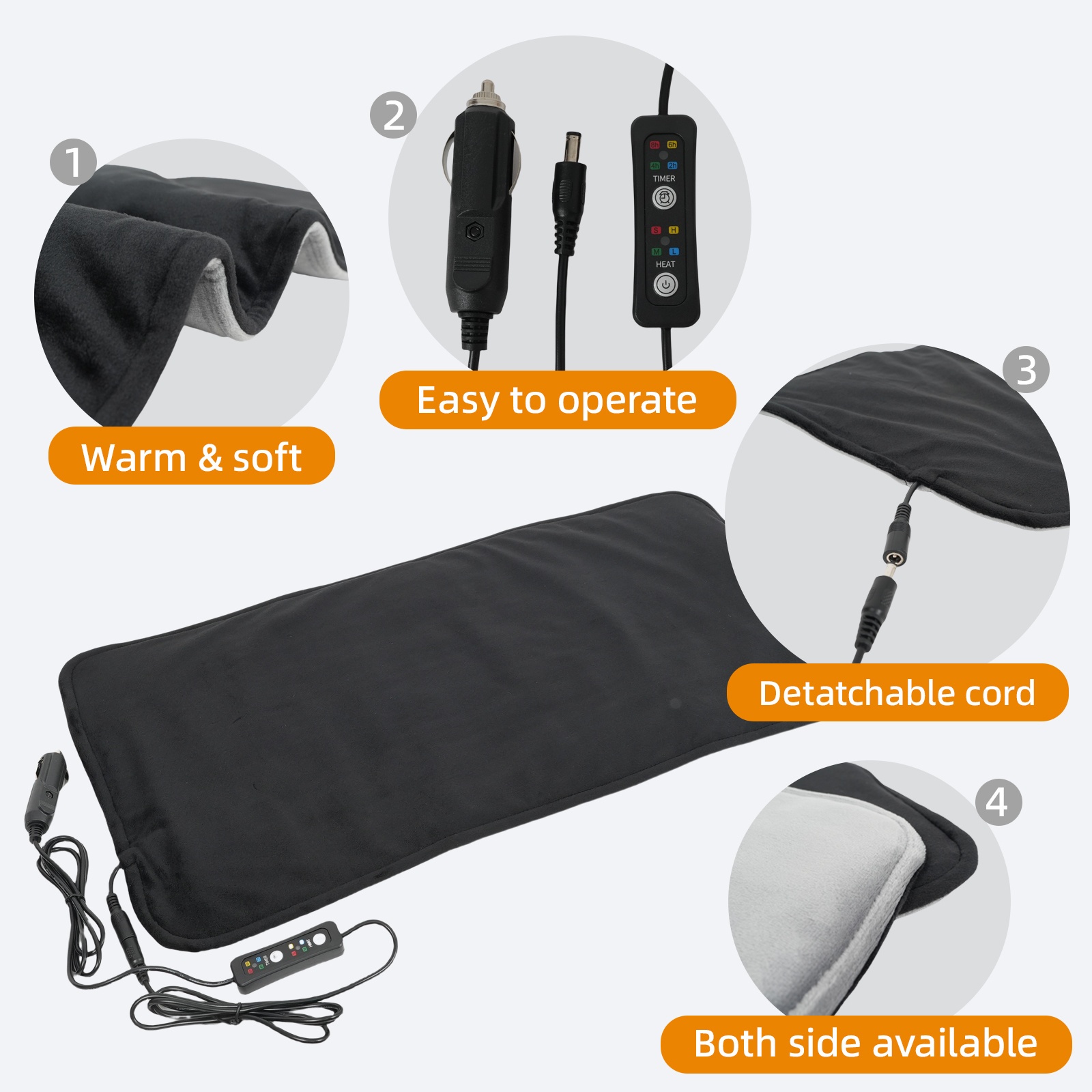 electric blanket cigarette lighter 12v car portable electric mini heating