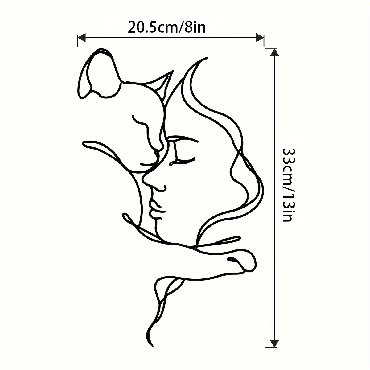 TEMU A Design Featuring Cats And Women, Wrought Iron Wall Decor, An Ideal Gift For Cat Lovers, Home And Kitchen Decoration, No Needed, , 1pc