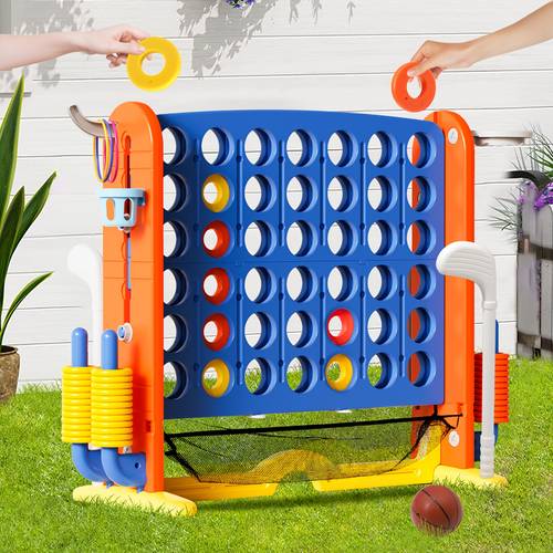 4 in 1 giant suitable for kids adults adjustable height with basketball golf number learning for indoor party games educational for color recognition skills