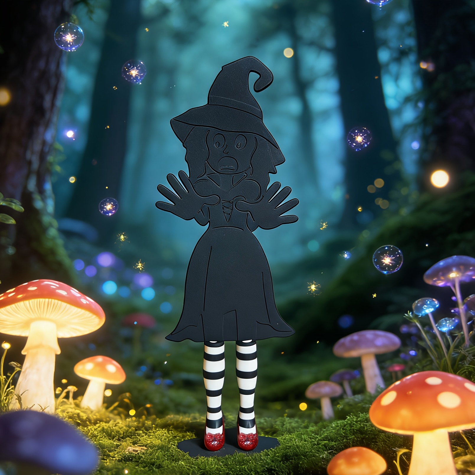 TEMU Magische Heksenboekhanger met Gestreepte Sokken en Sprankelende Schoenen - Grappige Boekmarkeerder voor Fantasy Boekliefhebbers, voor Halloween