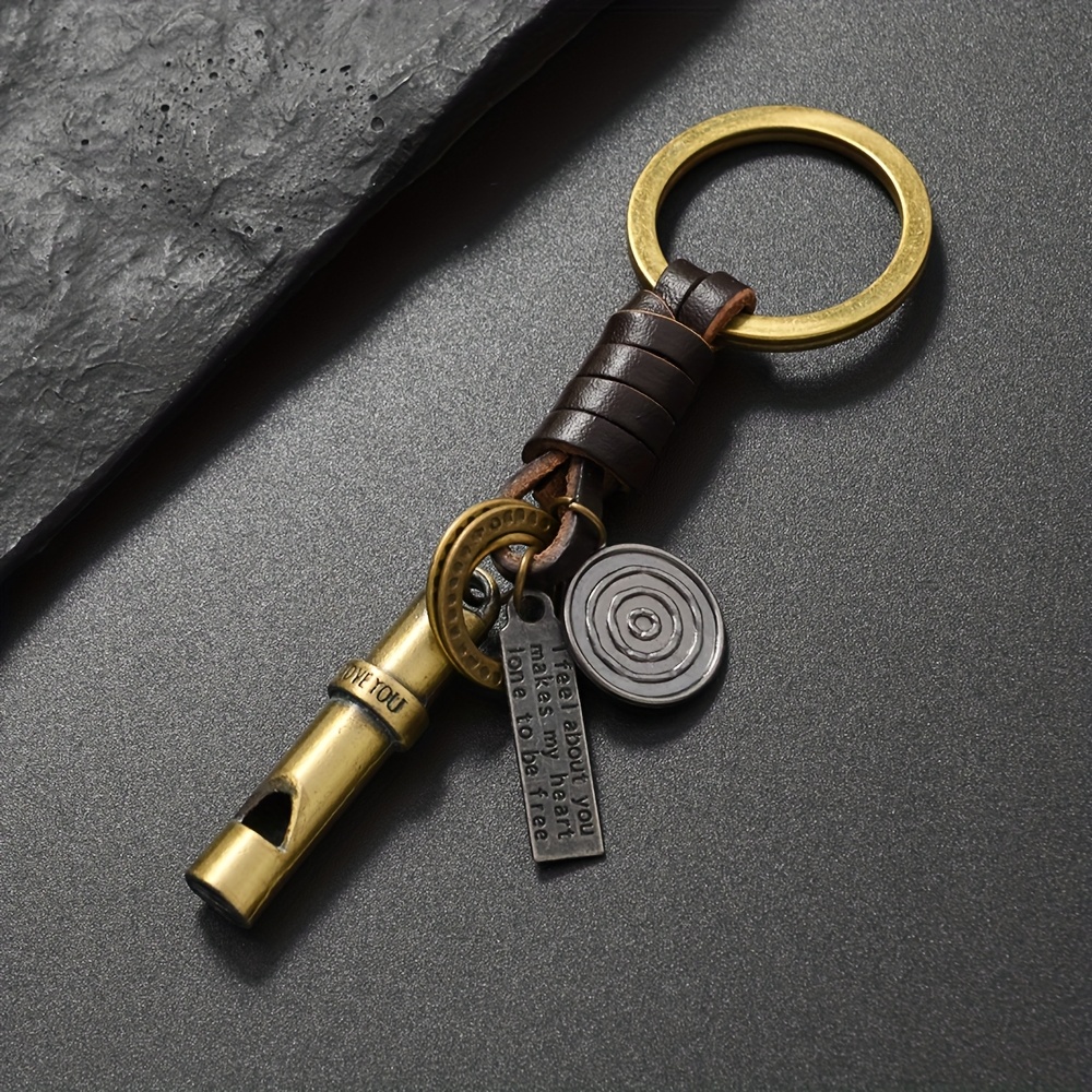 Image of Vintage Metal Keychain Retro Style Durable Rust-resistant Key Ring For Daily Use Travel Business Unisex Creative Gift Ideas For Birthday Christmas Gifts