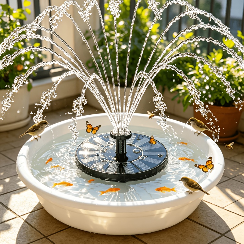 2026 Fountain Pump, Fountain Kit, Zen Fountain, 2.8w Fountain, Outdoor Courtyard Water Scenery, Pond Fountain Pump, Solar Fountain, Bird Bath Small Solar Fountain, Waterfall Solar Pond Pump