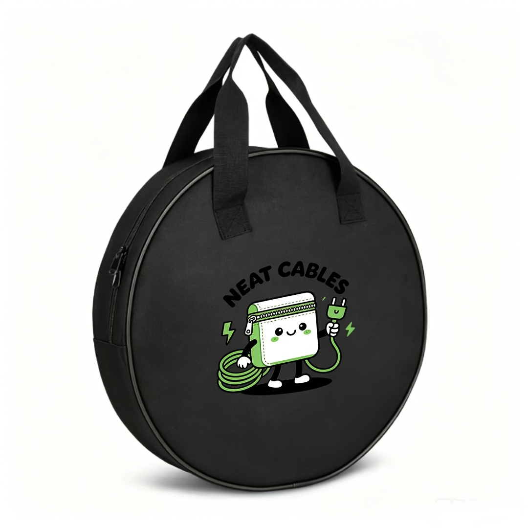 TEMU Sac de rangement pour câbles, Organisateur de câble de charge pour véhicule électrique, Étui de rangement portable pour câbles audio de scène,