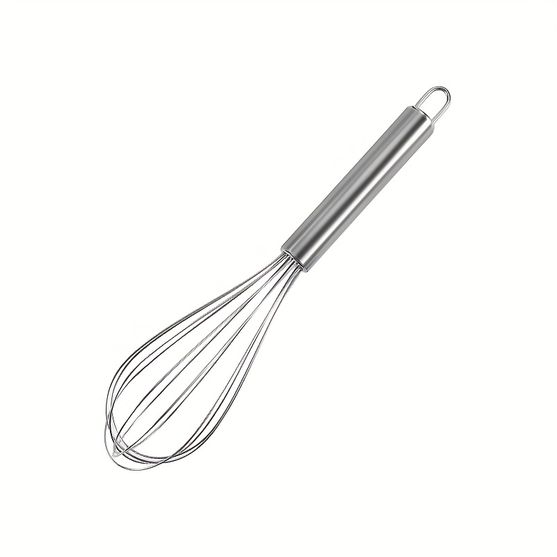 TEMU 1pc, Stainless Steel Egg Beater And Whisk - Ideal For Mixing, Stirring, Beating, And Blending - Essential Baking Tool And Kitchen Gadget