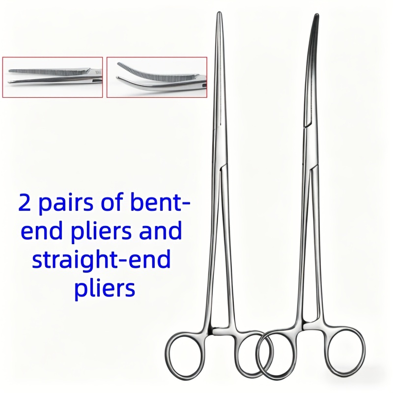 TEMU Pointed Pliers/tweezers Straight, Suitable For Picking Hooks, Cupping, Pet Hair Removal, Etc., Metal Large Tweezer Clip, 1 Or A Set From, Good