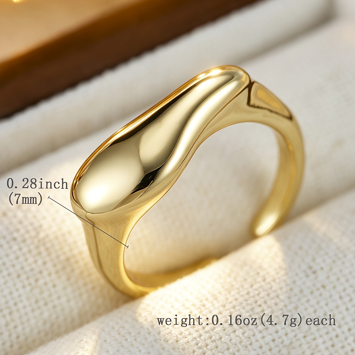 Unisex Bohemian Adjustable Copper Zirconia Inlaid Open Ring