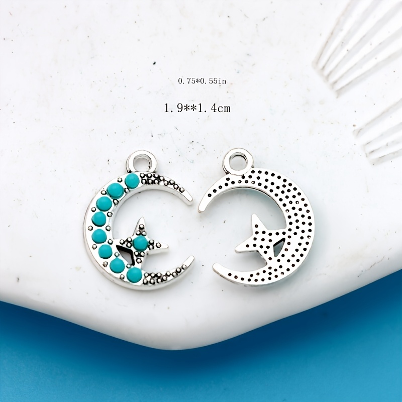 10pcs Antique Silvery Ethnic Style Charms for DIY