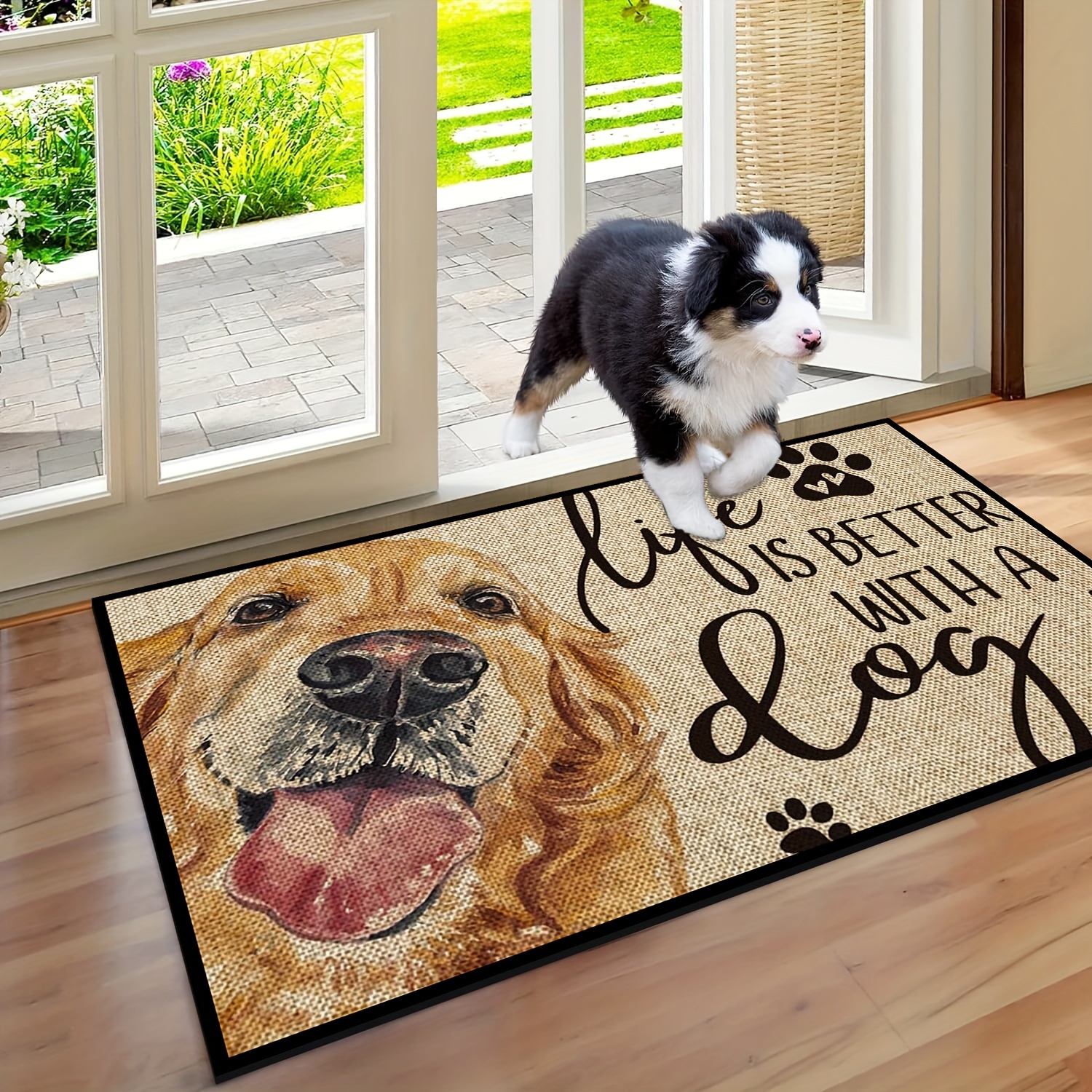 Cute Cat Print Welcome Doormat Dirt Resistant Anti slip - Temu