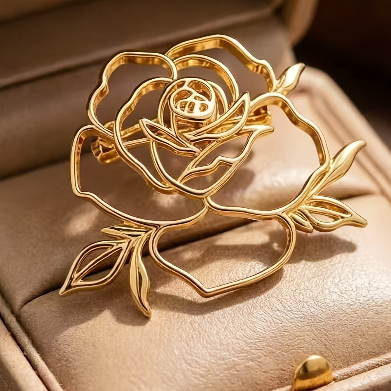 TEMU 1 broche hueca, elegante broche de metal estilo , adecuado para el uso , diseño fácil, accesorio de moda versátil, también como regalo para la o