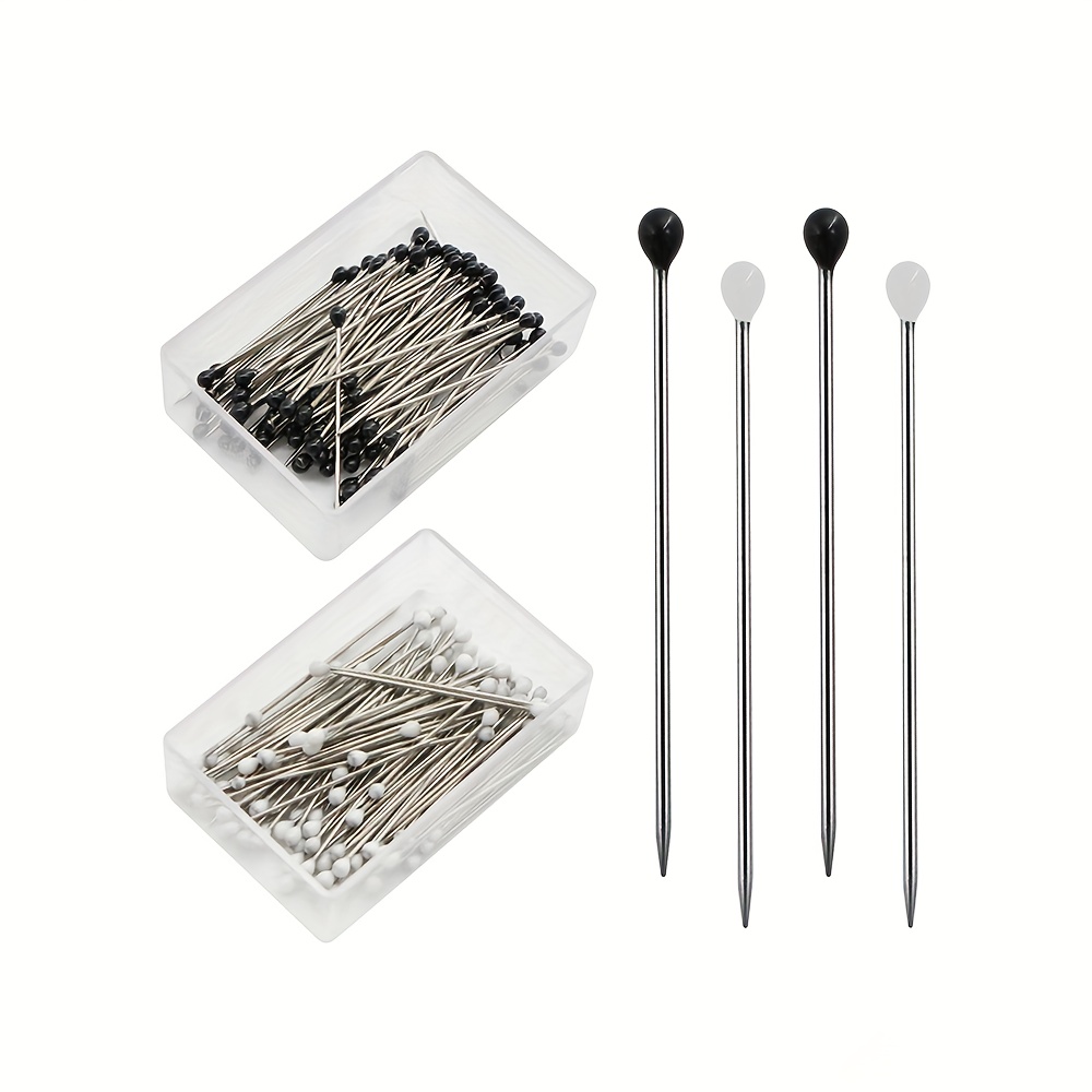 50/100 stück 0,6x2x26mm nadeln mit kunststoff-perlenköpfen –   nutzbare schalgleiter broschen, multifunktionale sticknadeln, modeaccessoires wohnaccessoires,  -set
