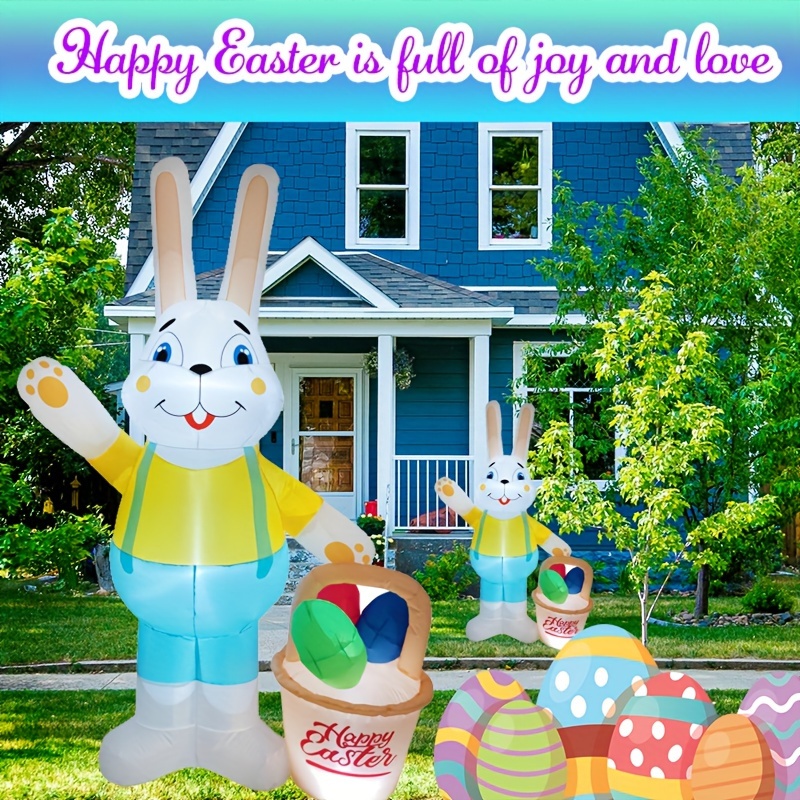 Giant Rabbit Easter Inflatable Outdoor Decoration Rabbit - Temu Canada