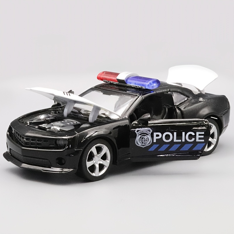 Image of New High Quality Alloy Police Car Model With Openable , Children's Toy Car, Decorative Piece, Pull-back Car Model, Gifts For Boys