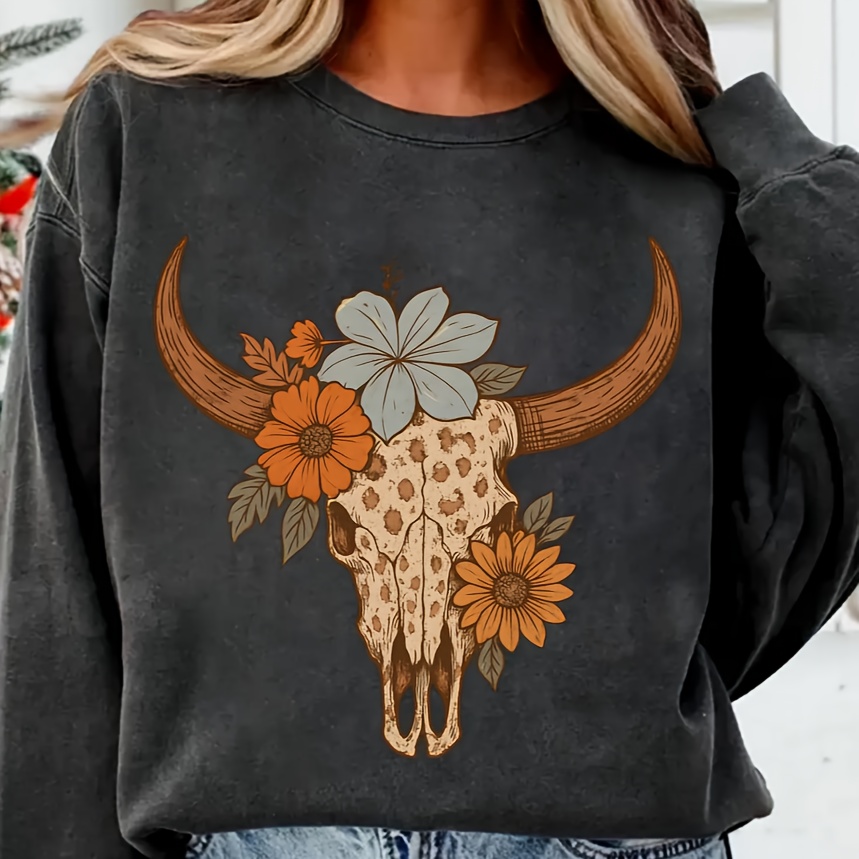 TEMU 10 Inch & Cowgirl Floral Heat Transfer Vinyl Iron-on Patches - Dtf Fabric Decals With & Horses Design, Washable & Durable For T-shirts, Hoodies,