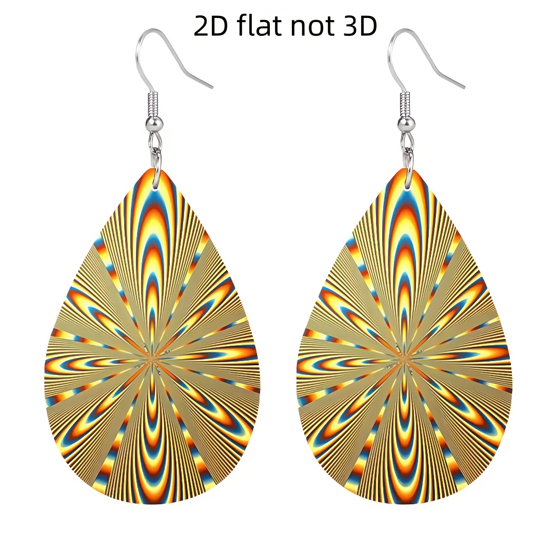 Bohemian Ocean-Style Teardrop Dangle Earrings for Women