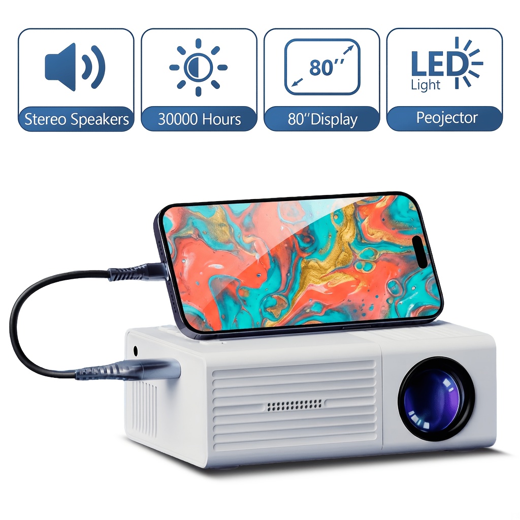 TEMU Intelligent Portable Projector Supporting 1080p With A Remote Control Usb Connection Lcd Display Reliable Performance Local 1280720p TEMU Intelligent Portable Projector Supporting 1080p With A Remote Control Usb Connection Lcd Display Reliable Performance Local 1280720p