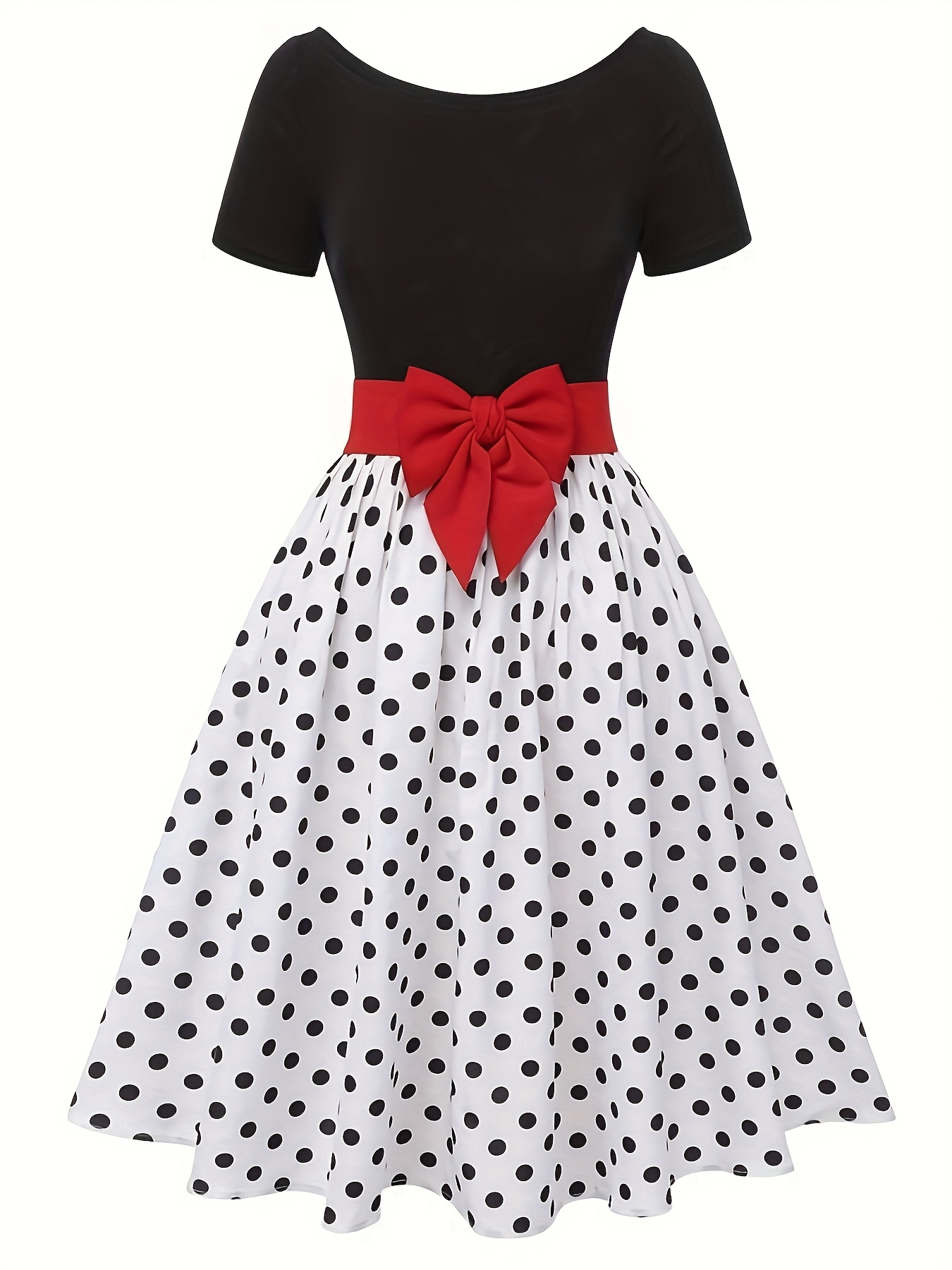 polka dot bow vintage dress | Temu Germany