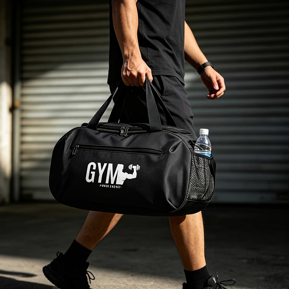 TEMU Borsone da per Viaggi e Palestra - Borsa da Weekend con Scomparti con Cerniera, Scritte, Tracolla Casual - per Attrezzatura , Vestiti del Fine ,