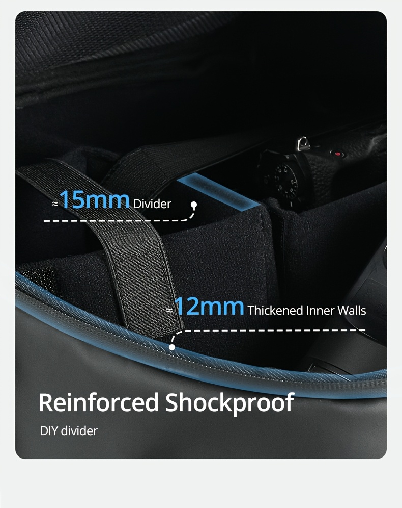   per fotocamera rigido multifunzionale,     da viaggio e campeggio per attività allaperto, borsa portaoggetti quotidiana per fotocamera dslr per   nikon sony   dslr   tele  videocamera | borsa per fotocamera con custodia    -s1 Dettagli dell'articolo 4