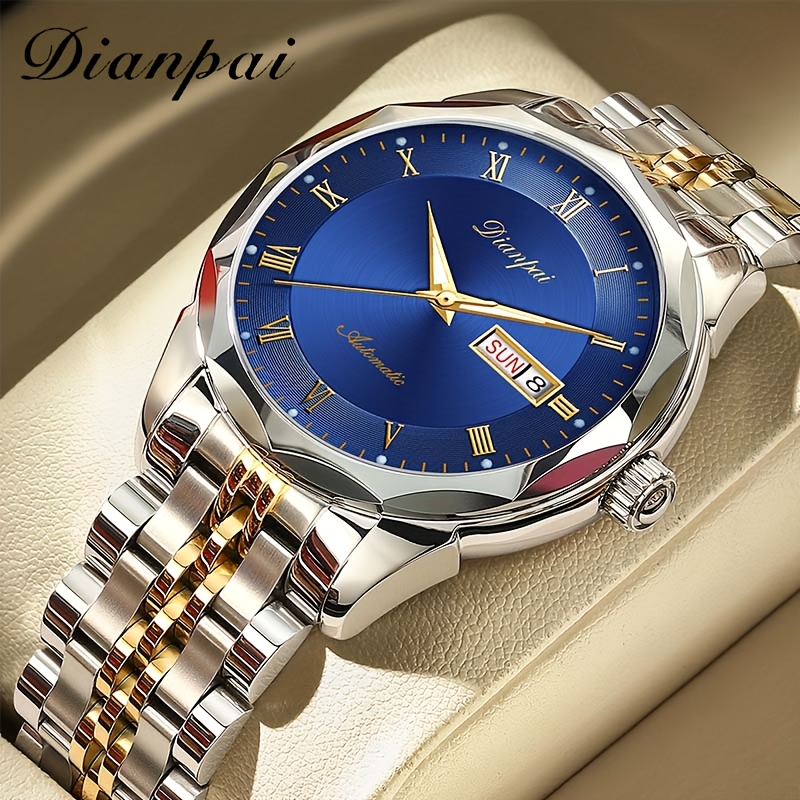 Image of Dianpai Women's Elegant Fully Automatic Mechanical Watch Stainless Calendar Week Fashion Sports Women's Gift Birthday Gift
