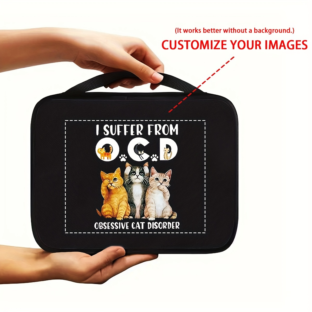 Black Photo Book Bag Multiple Functions Storing Books Temu Australia