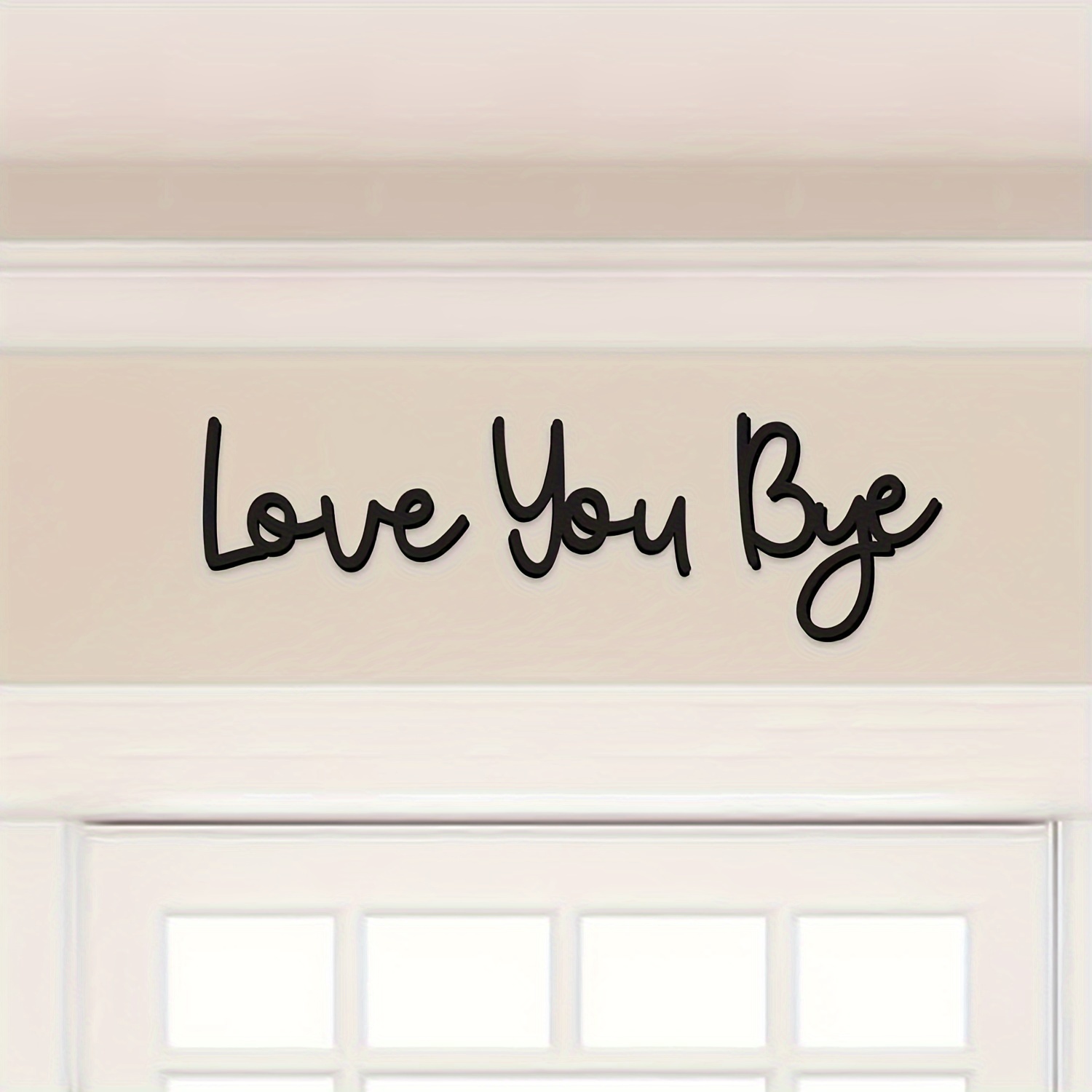 

-chic 'love You Bye' Wooden Sign Set Of 3 - Reusable For Home Decor, Expressing Love & To Family And Lovers, Includes Adhesive Tape